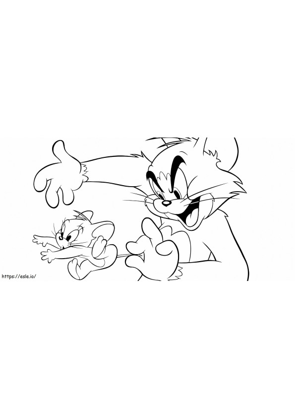 1532425215_Tom Catching Jerry A4 coloring page