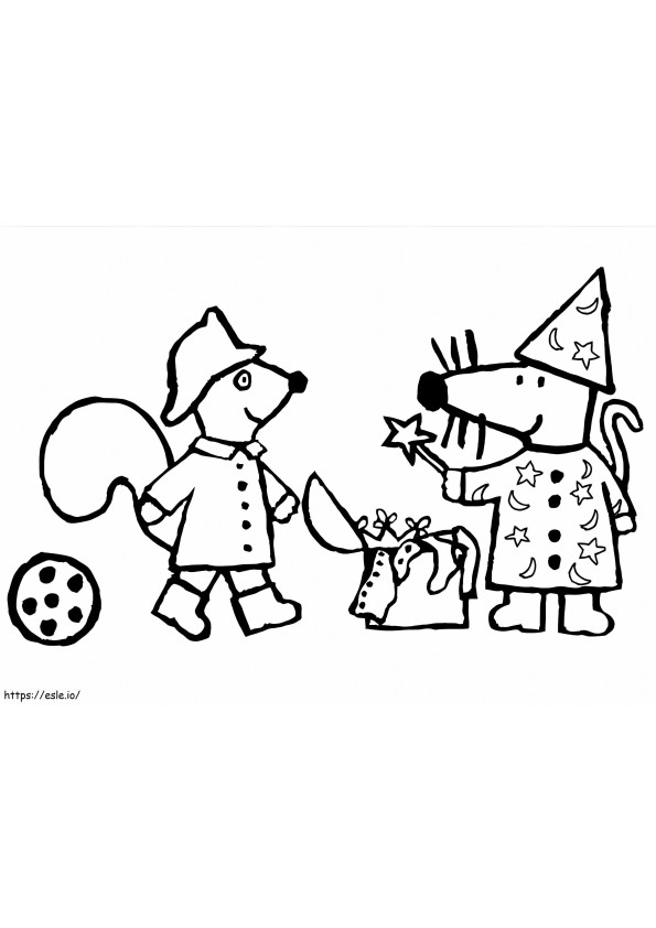 Printable Maisy coloring page