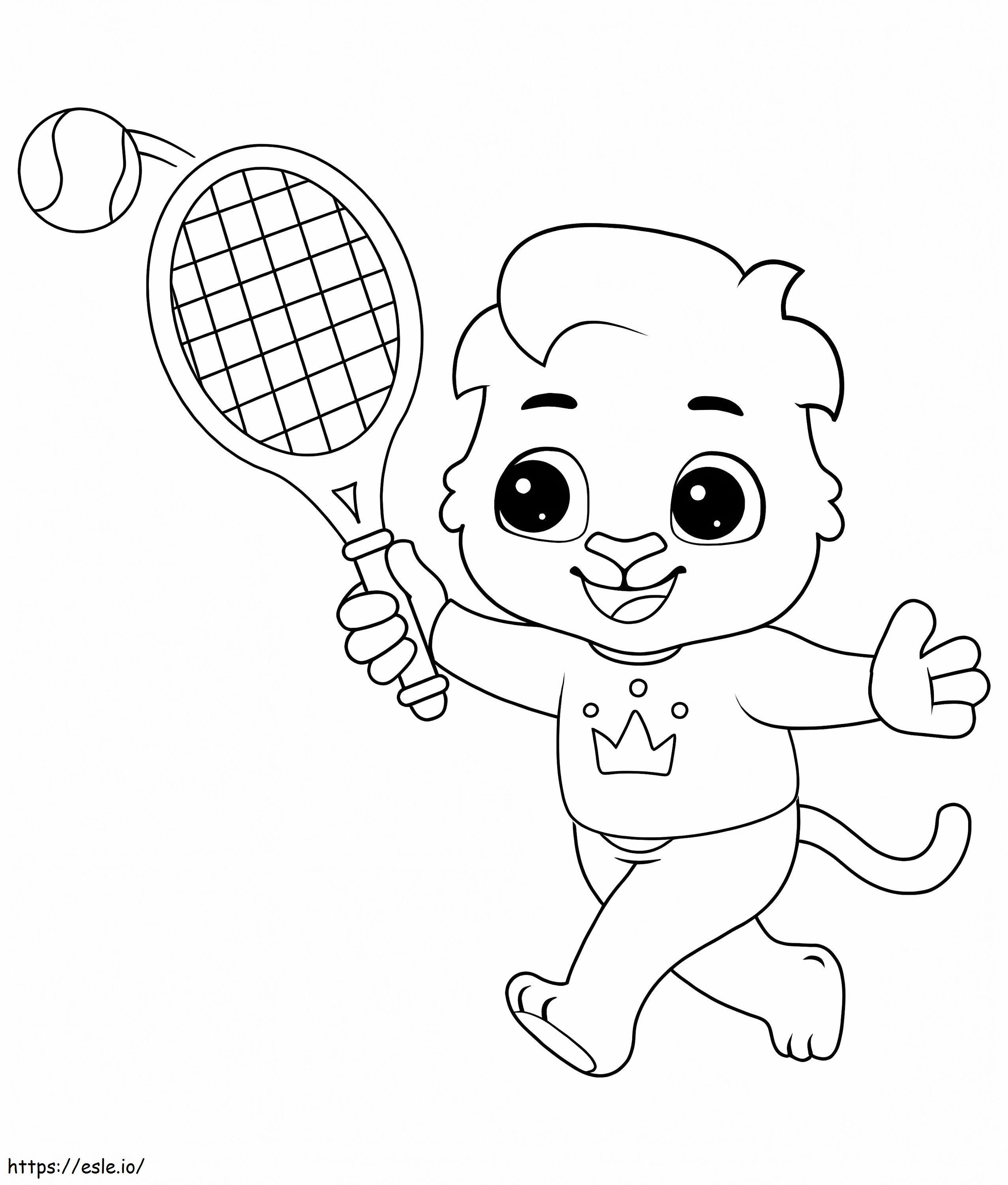 Cartoon Tennis coloring page
