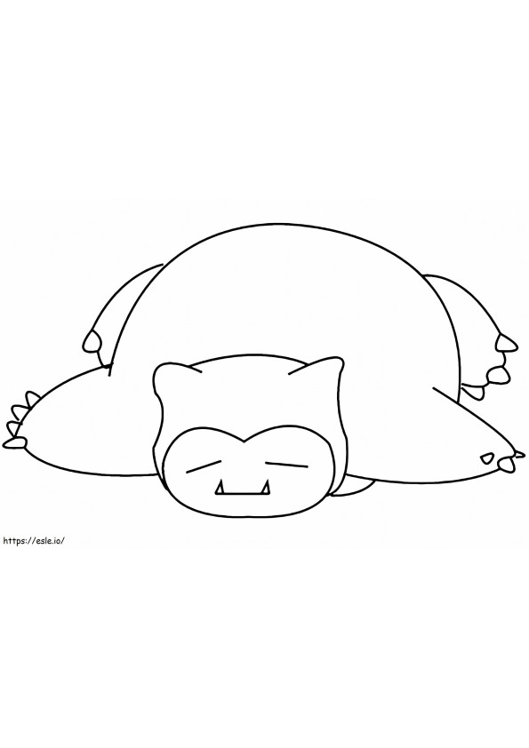 Lazy Snorlax coloring page