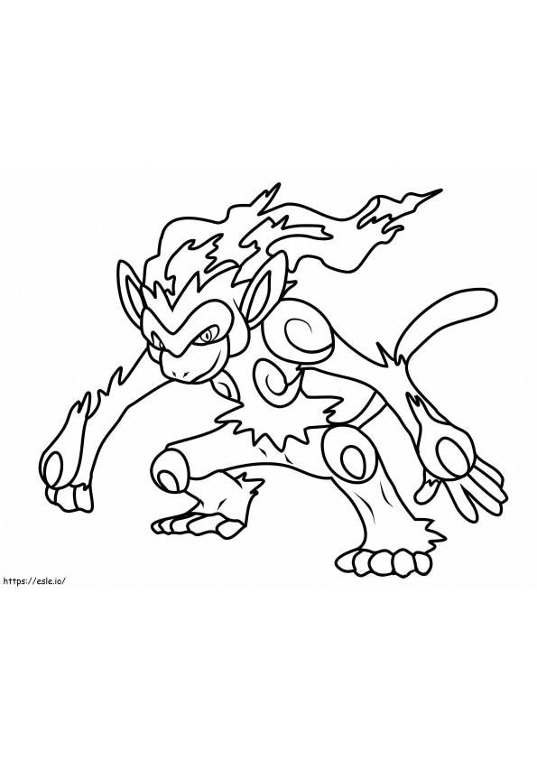 Official Infernape Pokemon coloring page