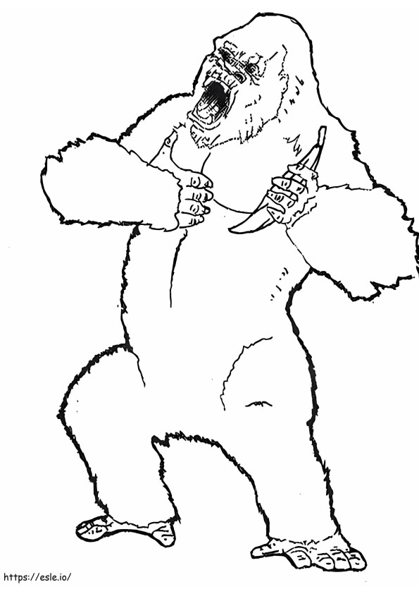 Angry Ape coloring page