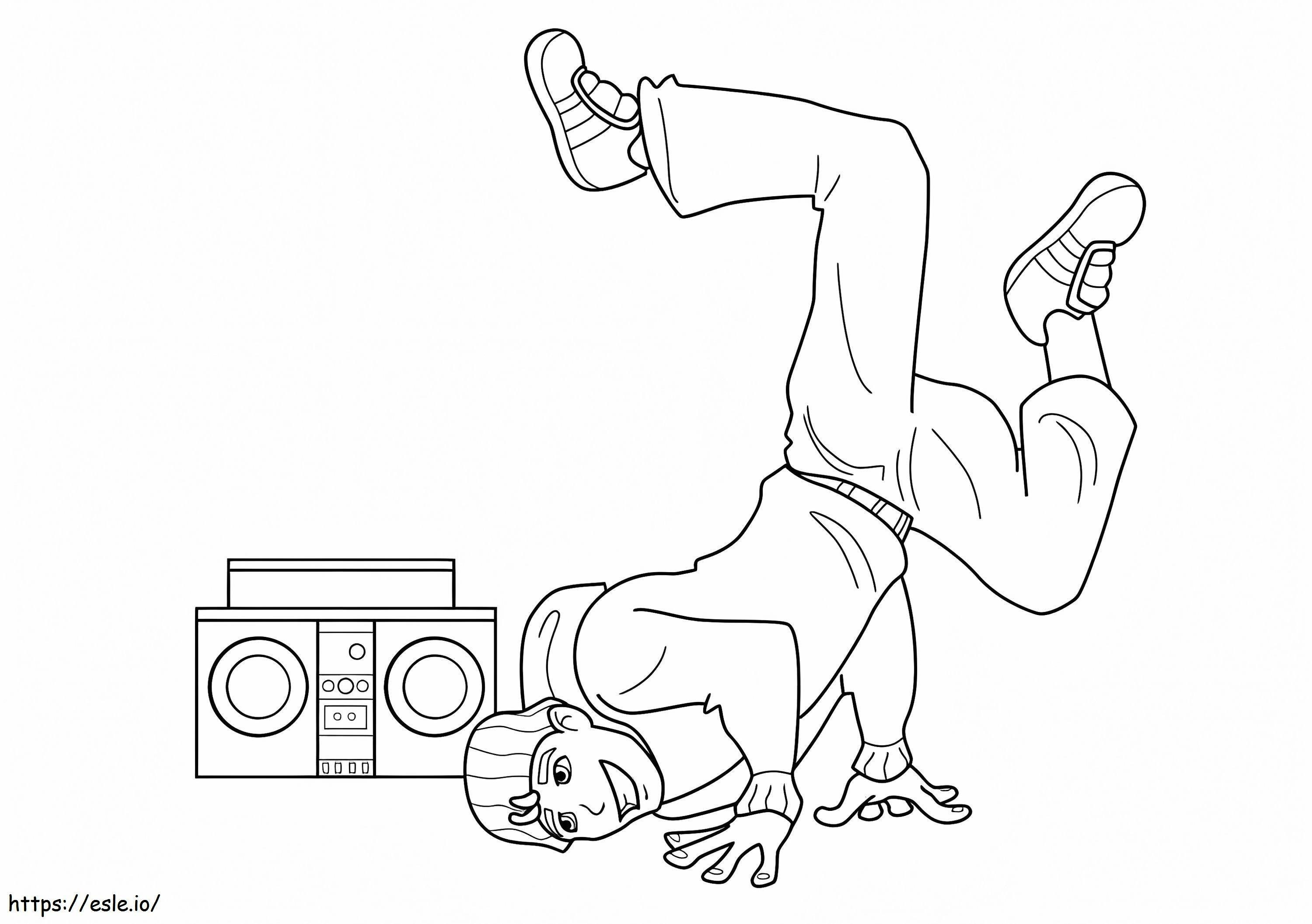Awesome Dancer coloring page