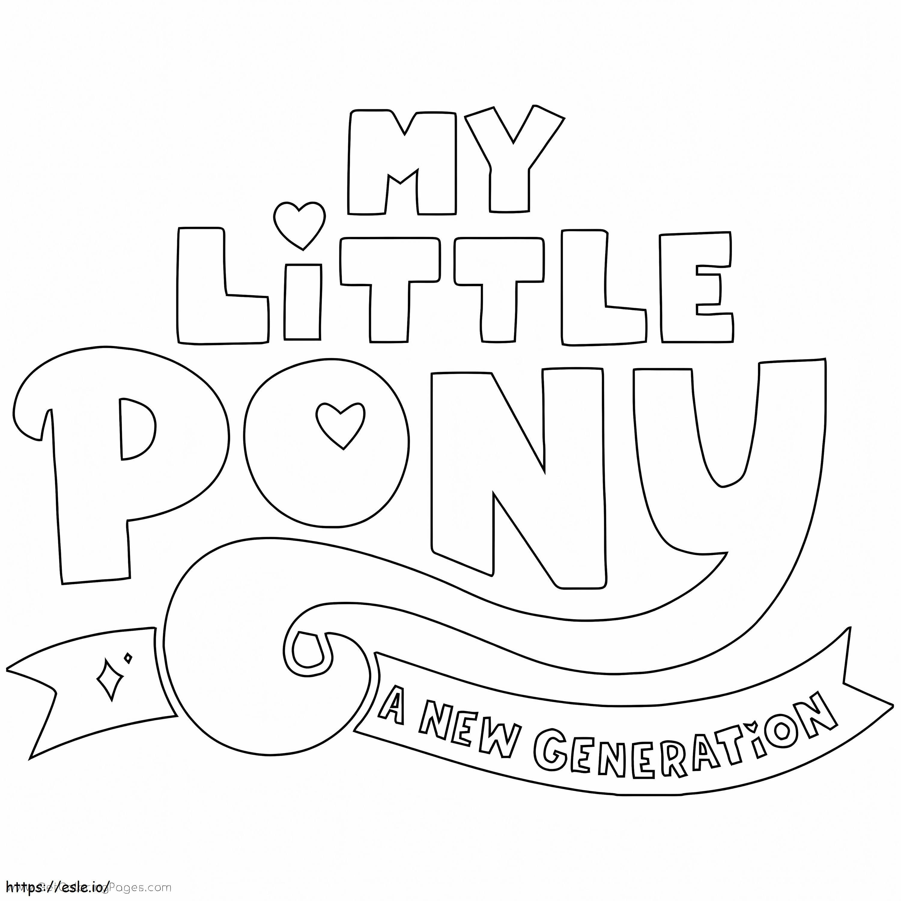 Logo My Little Pony A New Generation coloring page