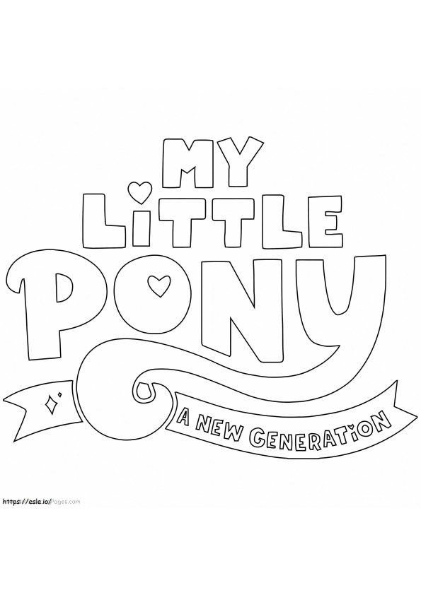 Logo My Little Pony Een nieuwe generatie kleurplaat