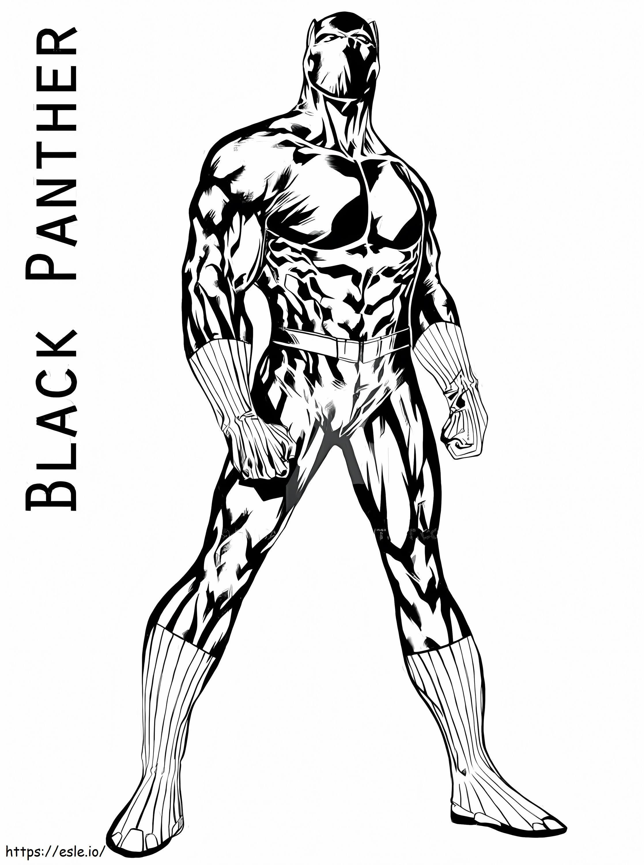 Excelente Pantera Negra para colorir