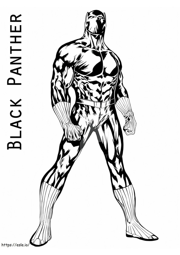 Magnífica pantera negra para colorear
