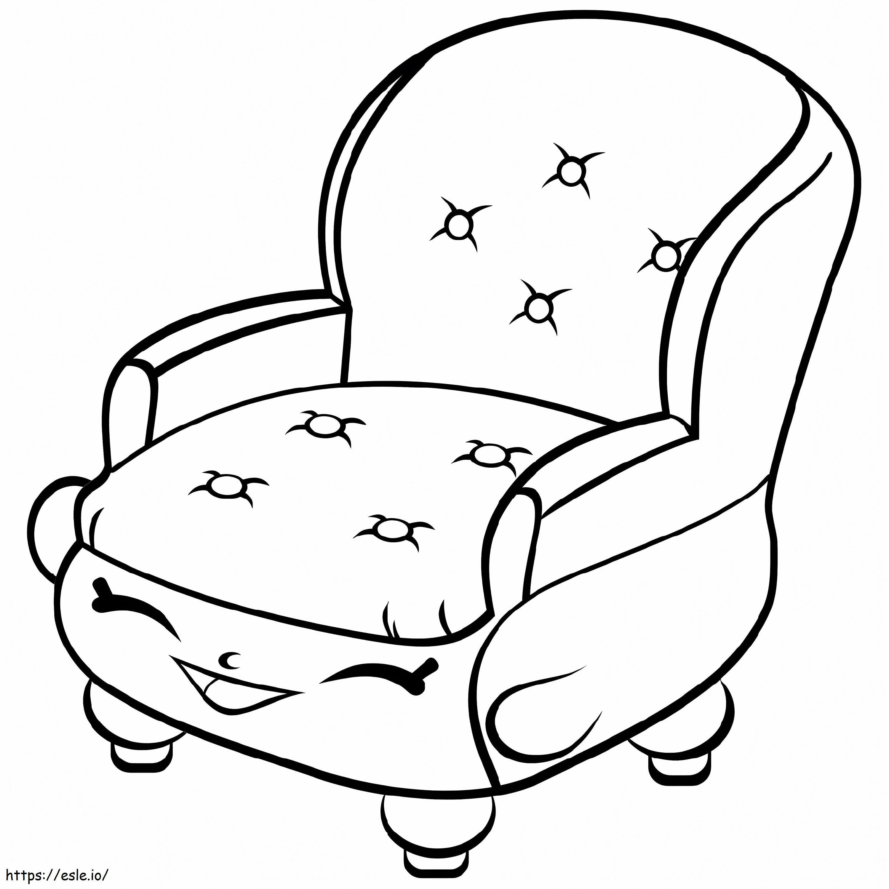 Comfy Chair Shopkin coloring page