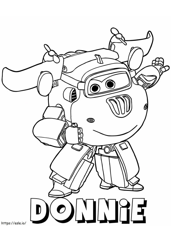 Donnie Super Wings coloring page