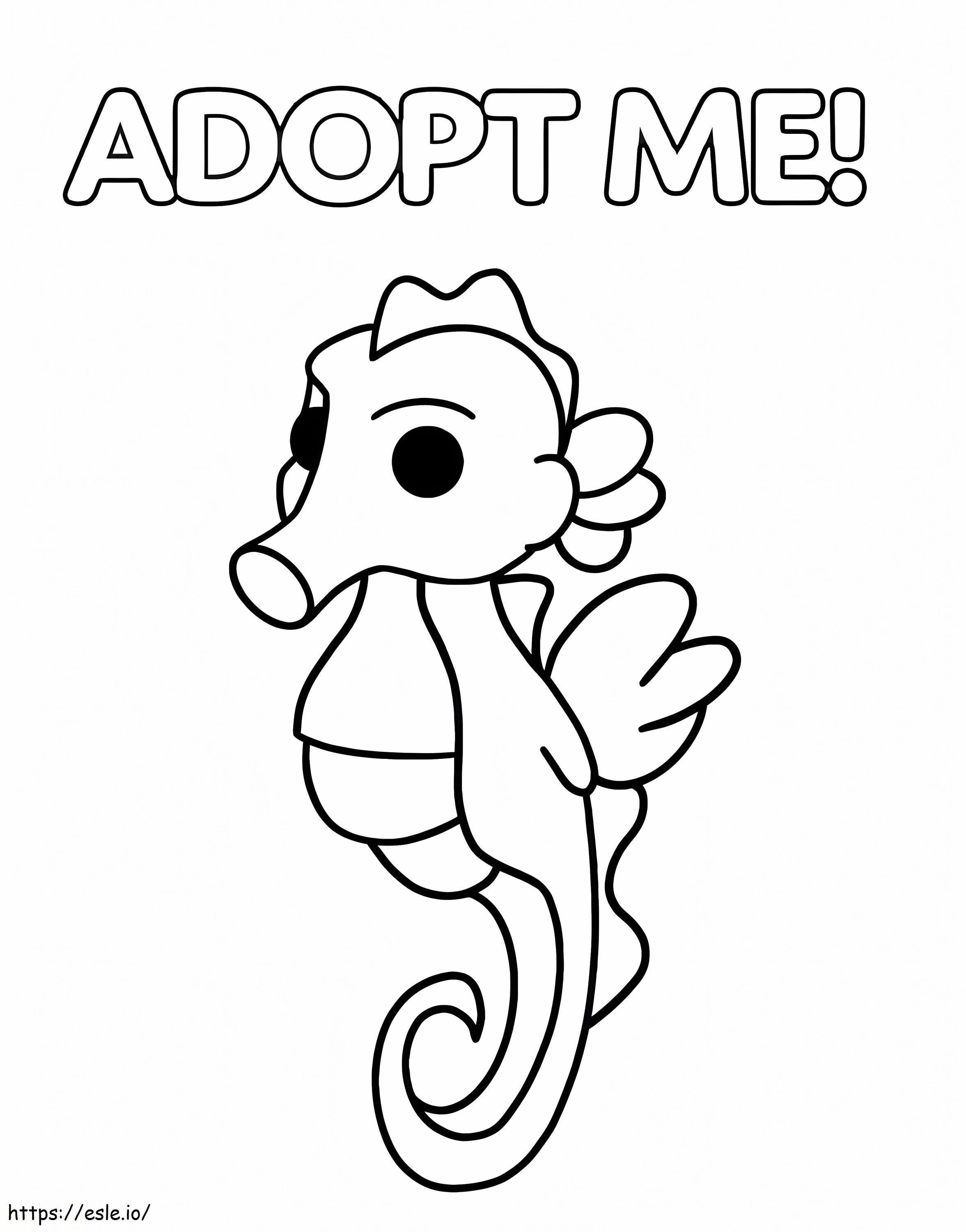 Seahorse Adopt Me coloring page