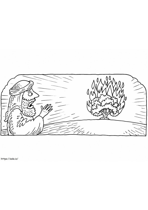 Burning Bush-Bibel ausmalbilder