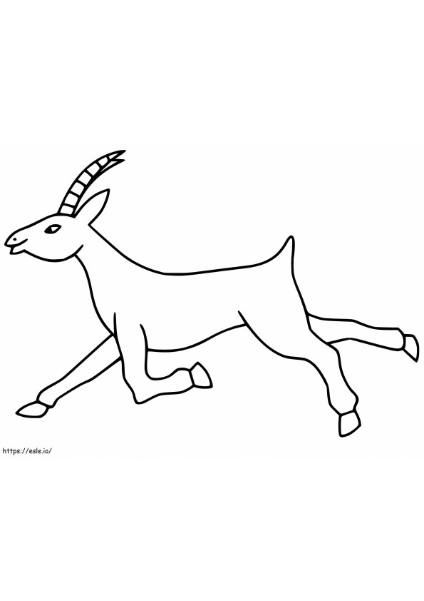 Coloriage Antilope en cours d'exécution à imprimer dessin