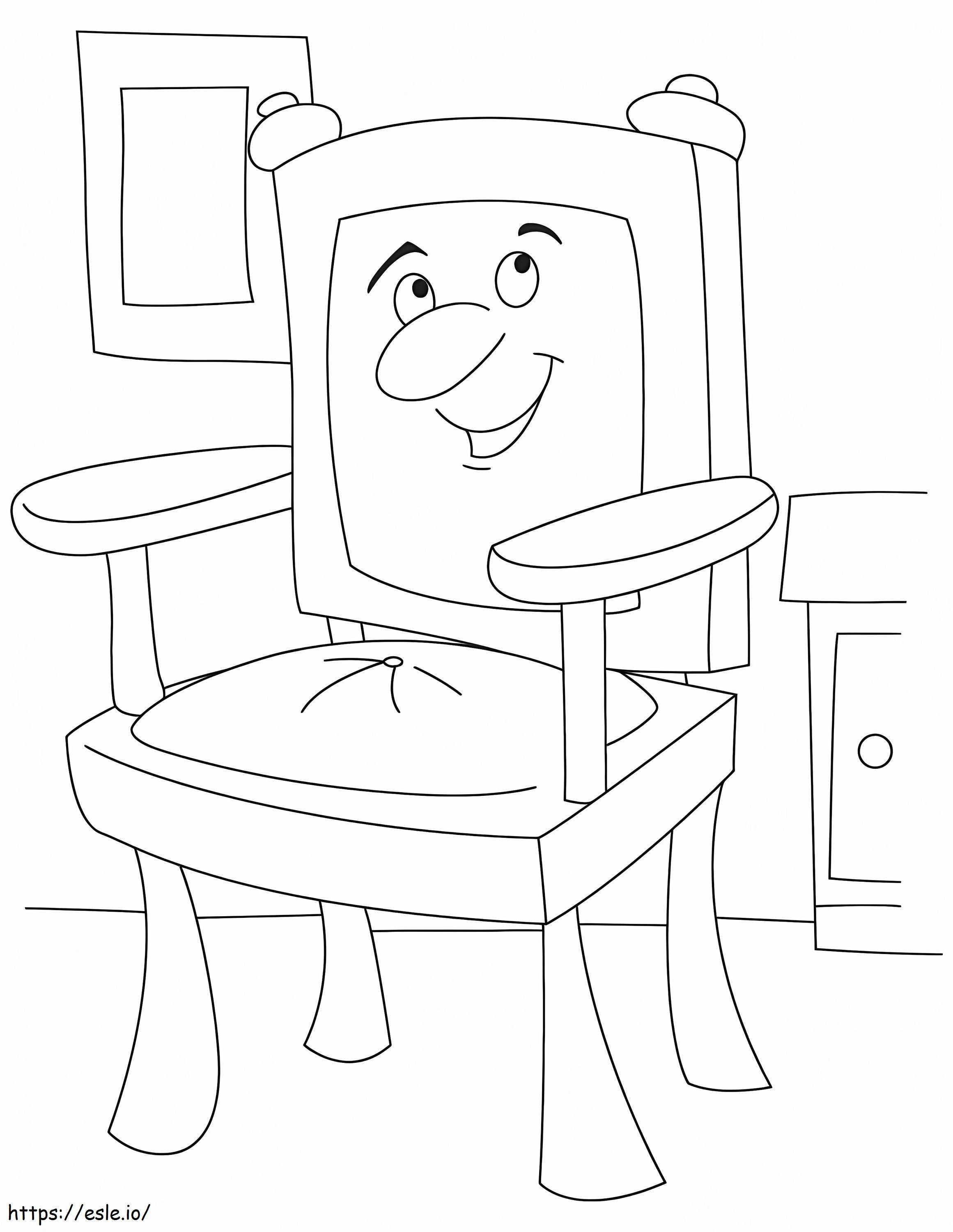 Coloriage Chaise drôle à imprimer dessin