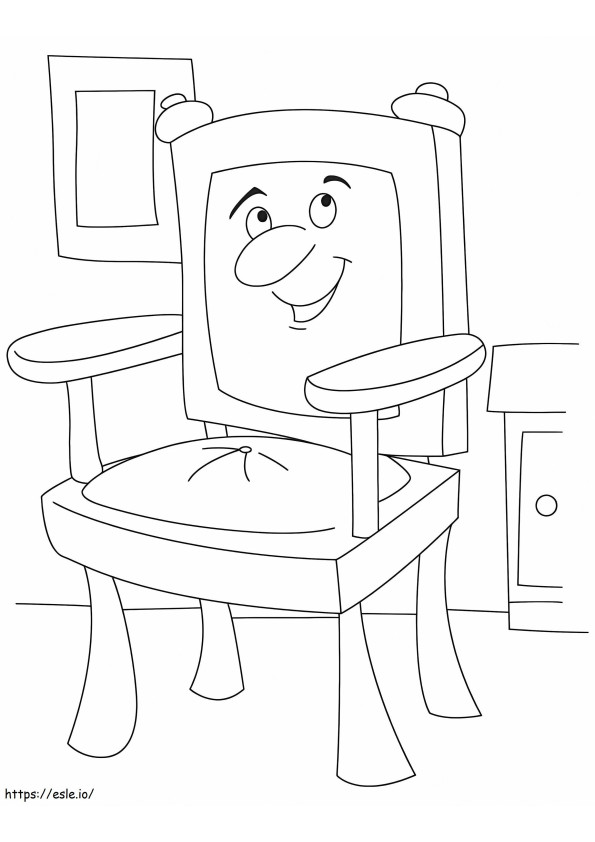 Coloriage Chaise drôle à imprimer dessin