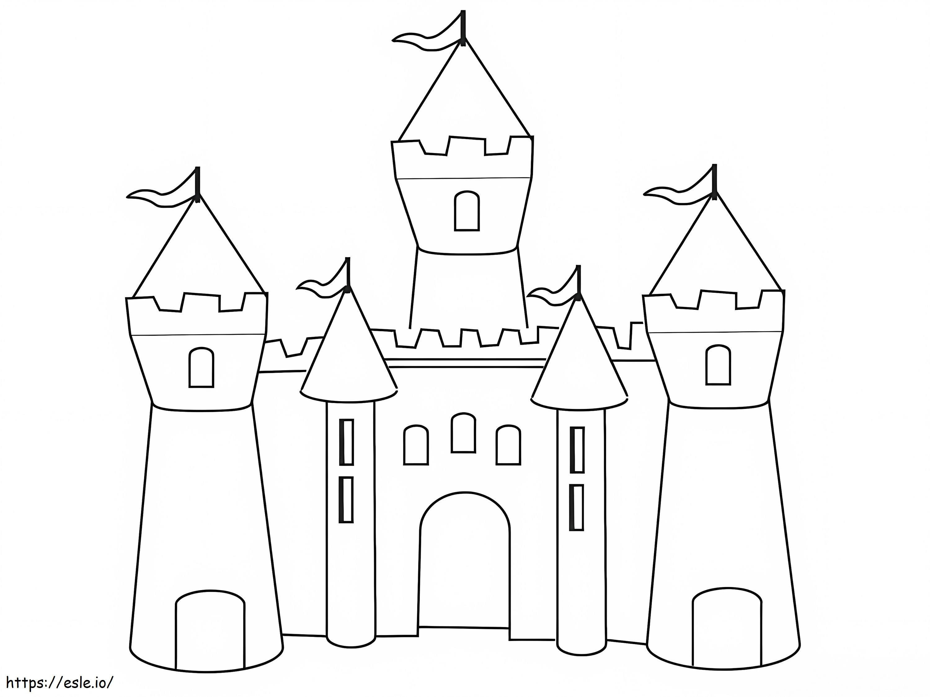 Castelo de conto de fadas para colorir