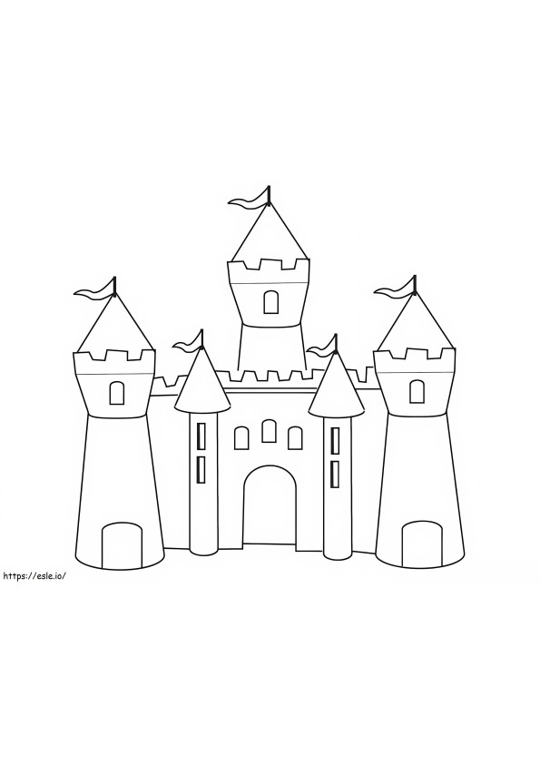 Coloriage Château de conte de fées à imprimer dessin