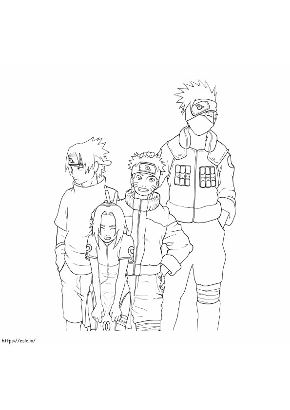 Sasuke And Friends coloring page