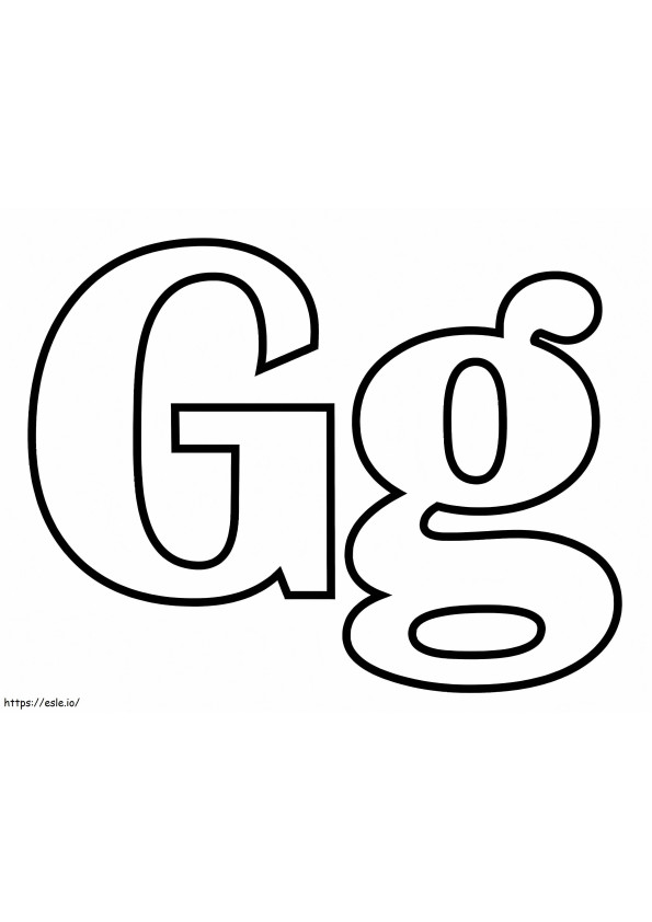 Kirjain G G värityskuva