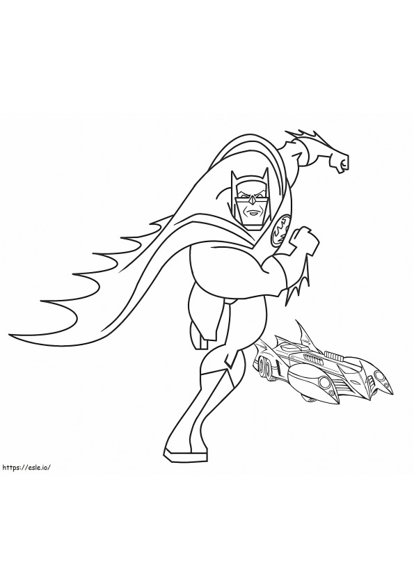 Batman Is Running coloring page