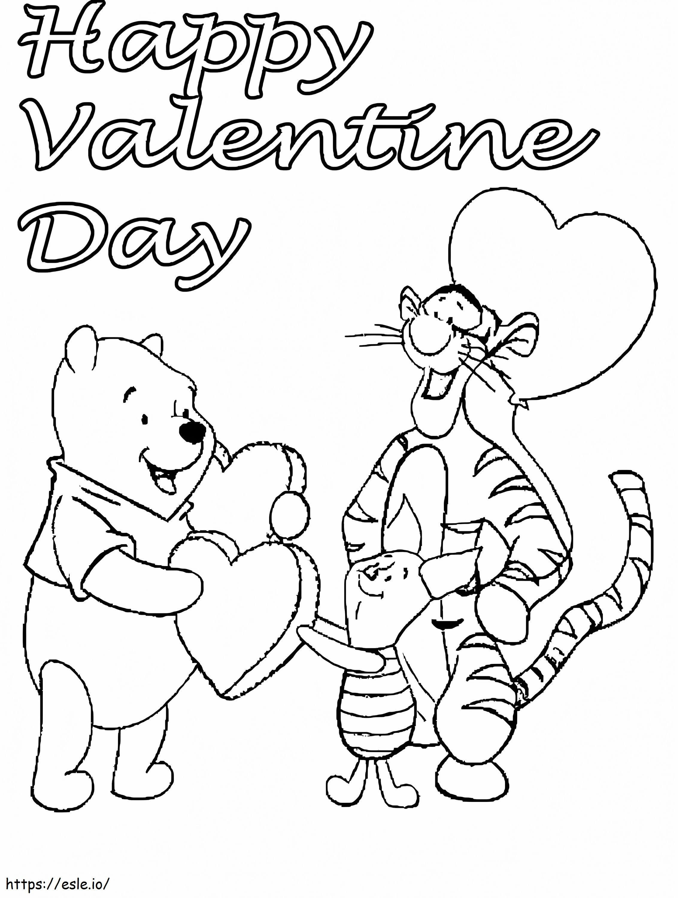 Free Disney Valentine coloring page
