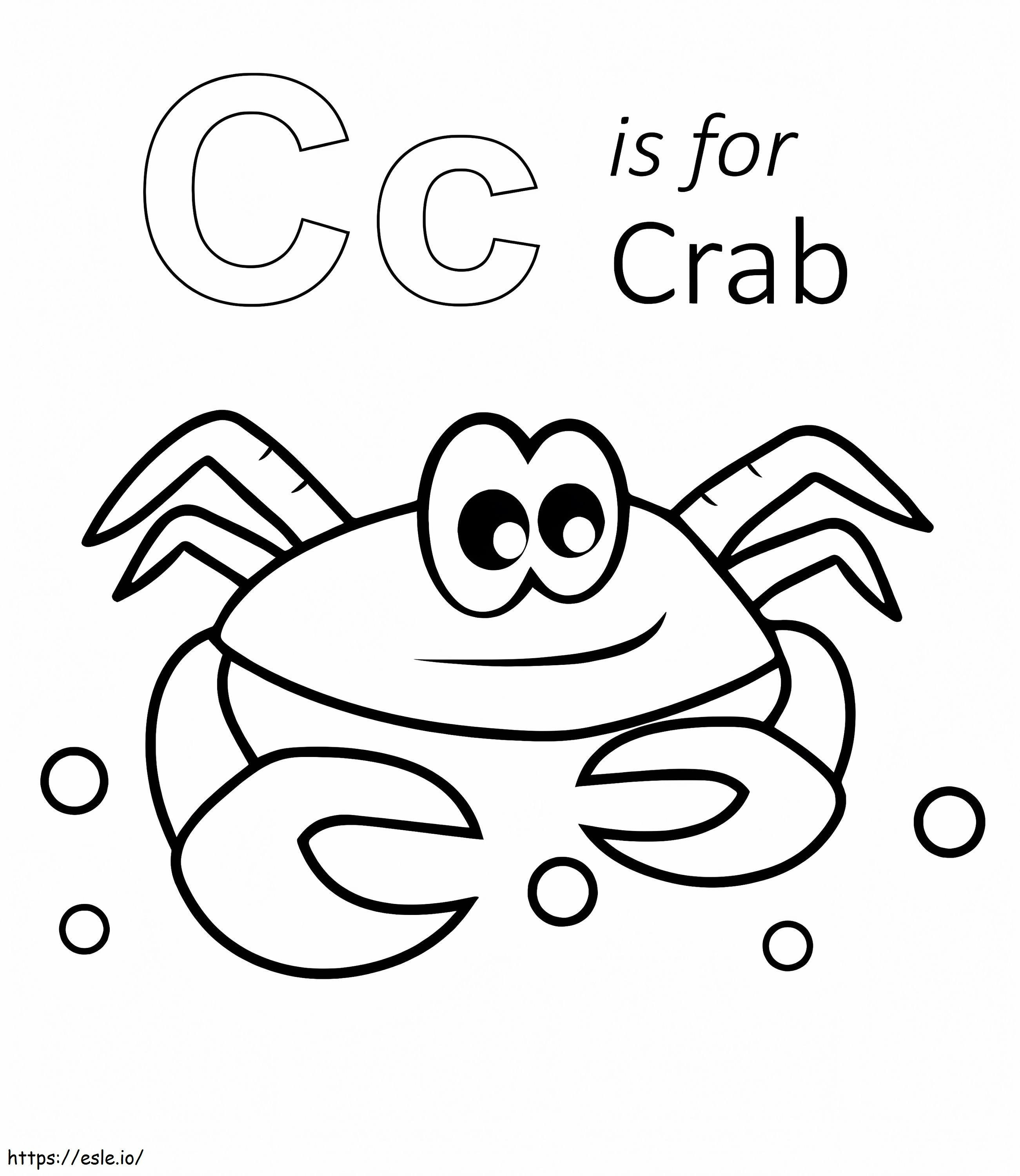 Cute Crab coloring page