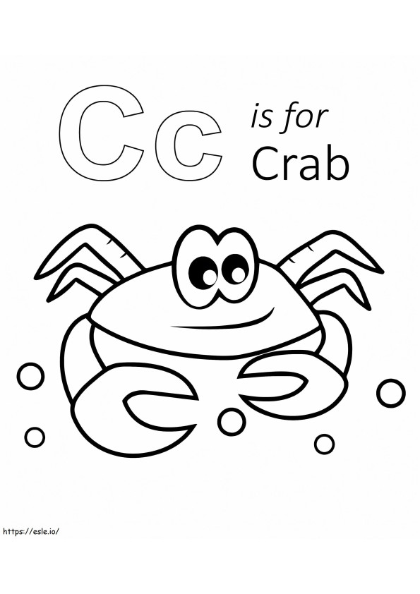 Crab drăguț de colorat