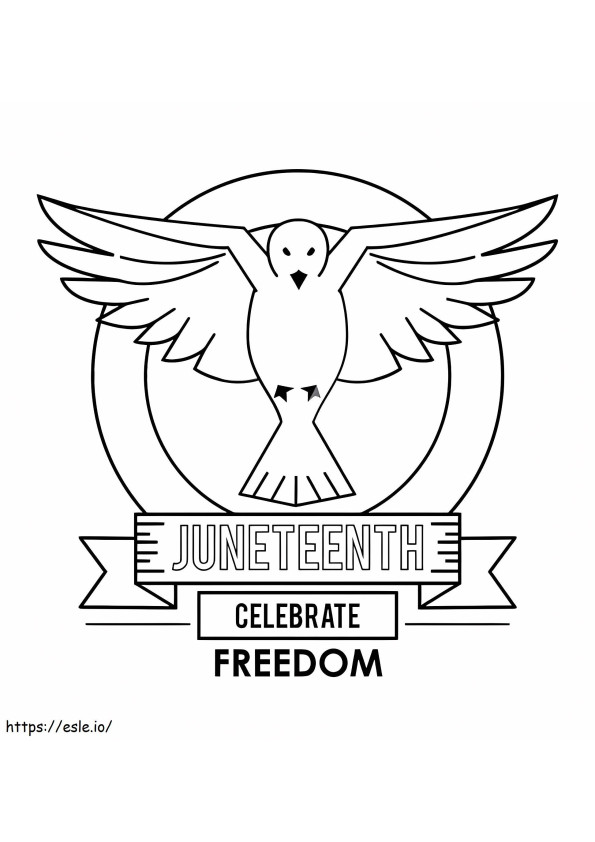 Juneteenth 3 coloring page