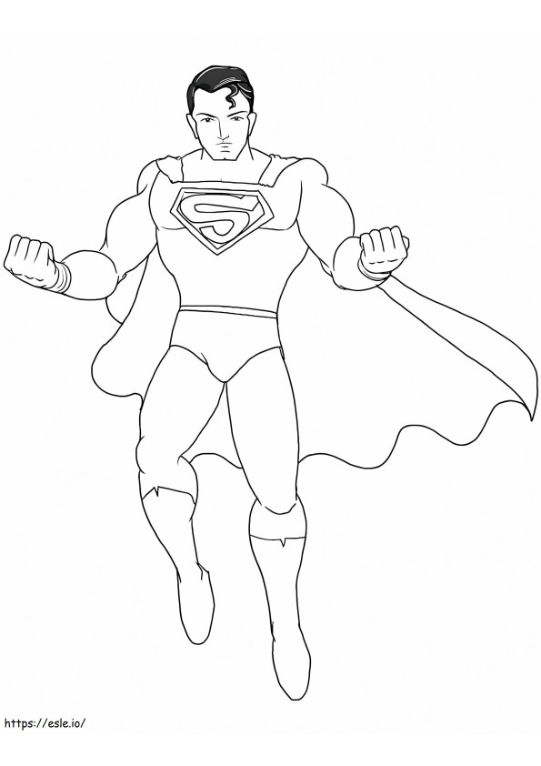 Coloriage Superman facile à imprimer dessin