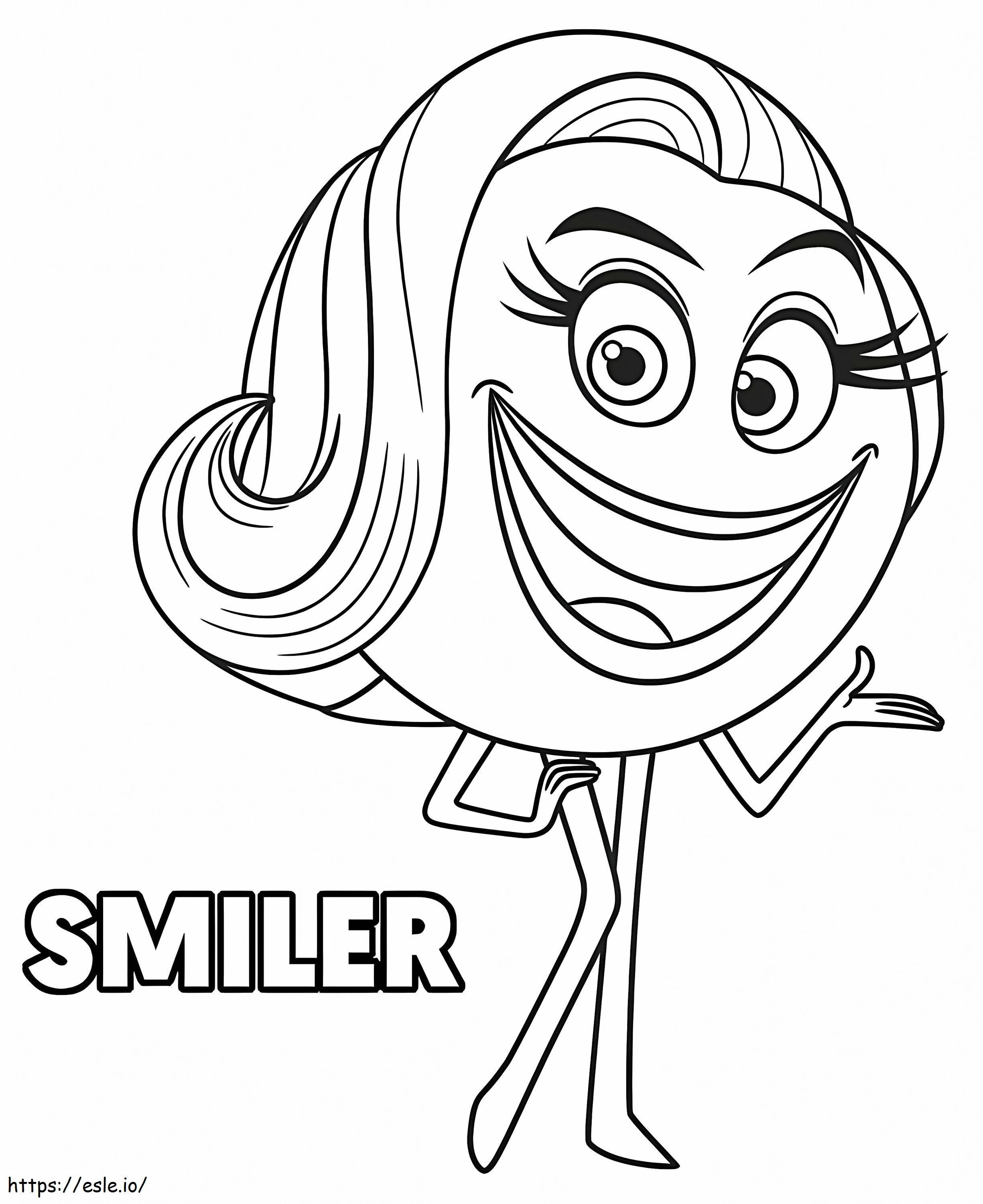 Glimlacher in de Emoji-film kleurplaat kleurplaat