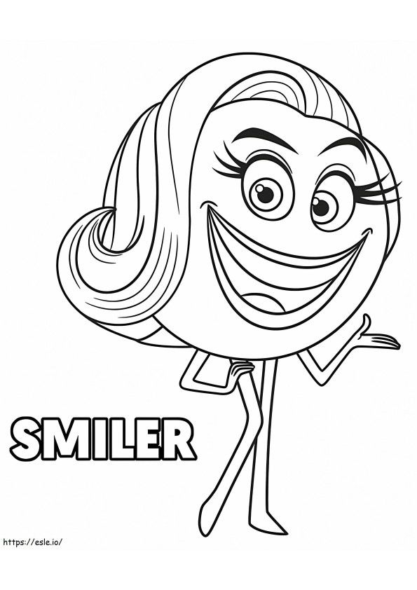 Smiler Emoji-elokuvassa värityskuva