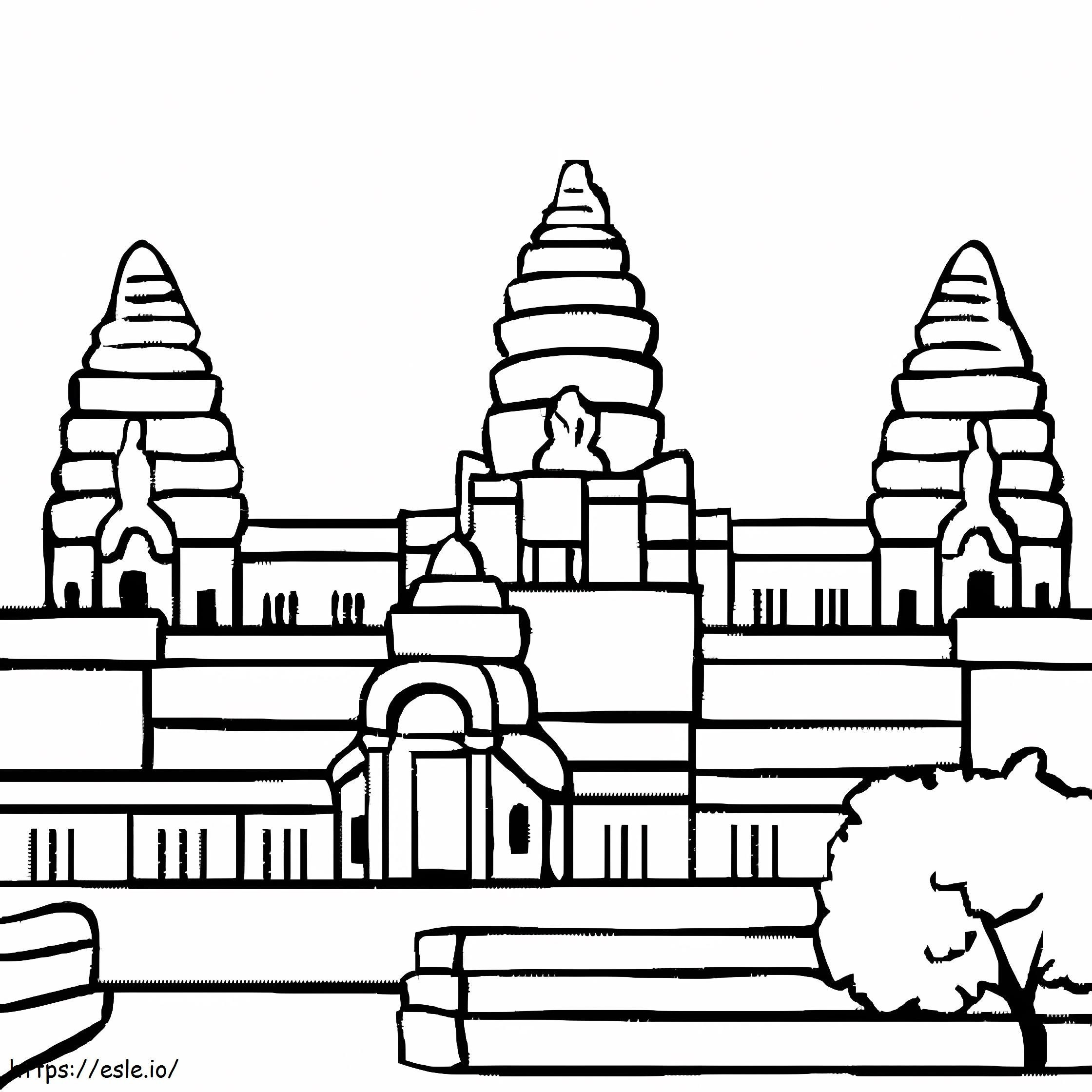 Angkor Wat kleurplaat kleurplaat