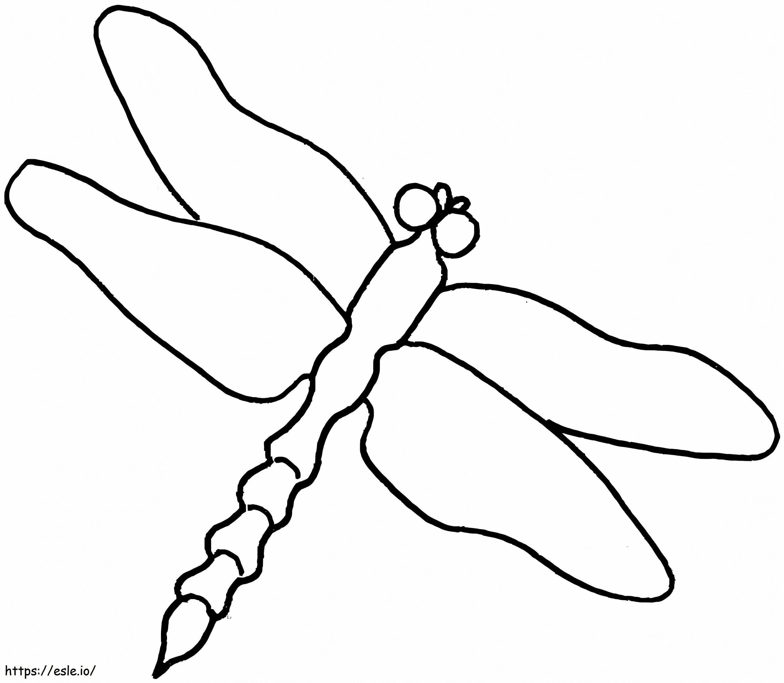 Einfache Libelle ausmalbilder