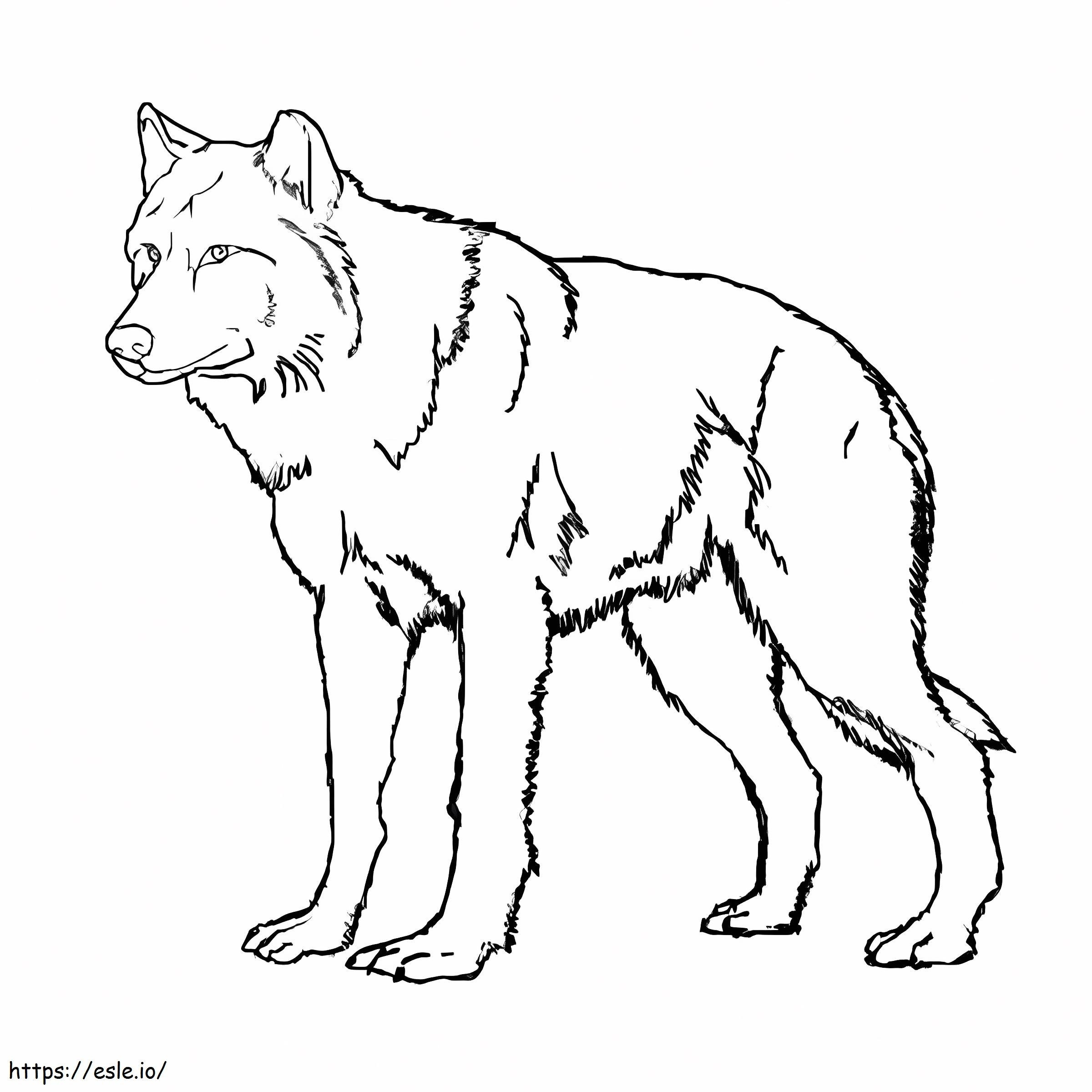 Coloriage Loup imprimable à imprimer dessin