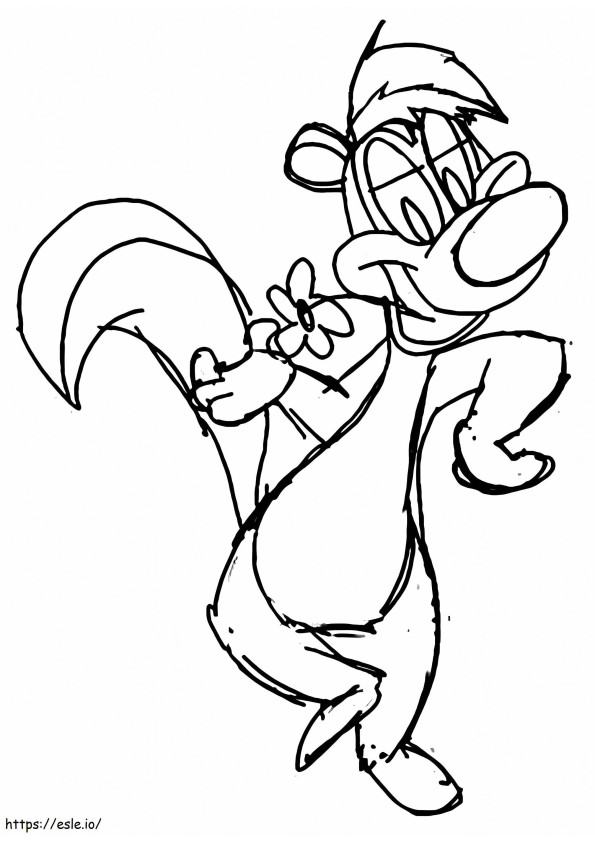 Funny Baby Le Pew coloring page
