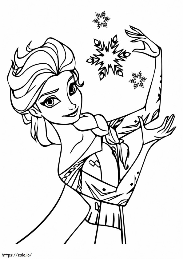 Elsa congelada para colorear