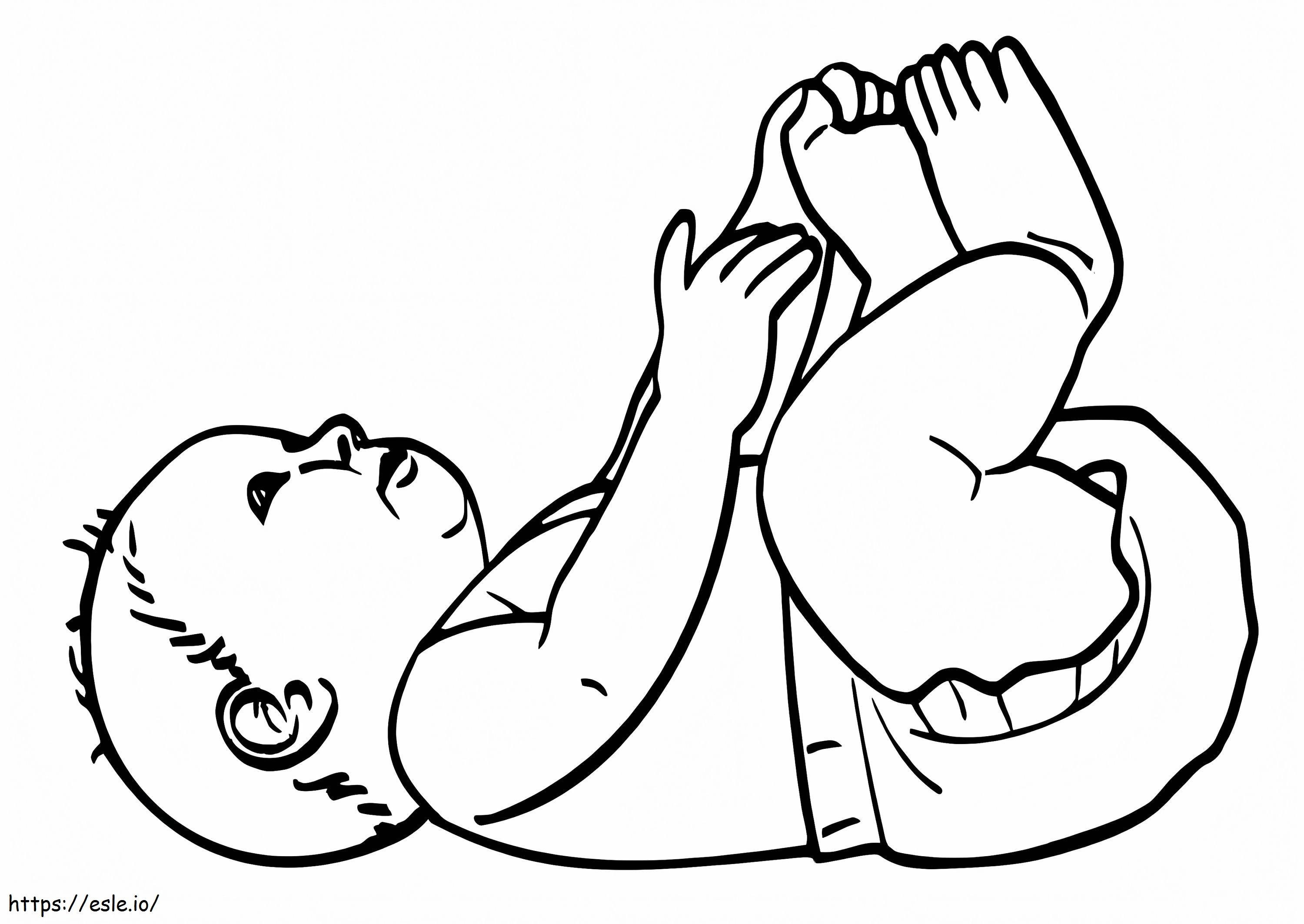 Baby Boy Laying Down coloring page