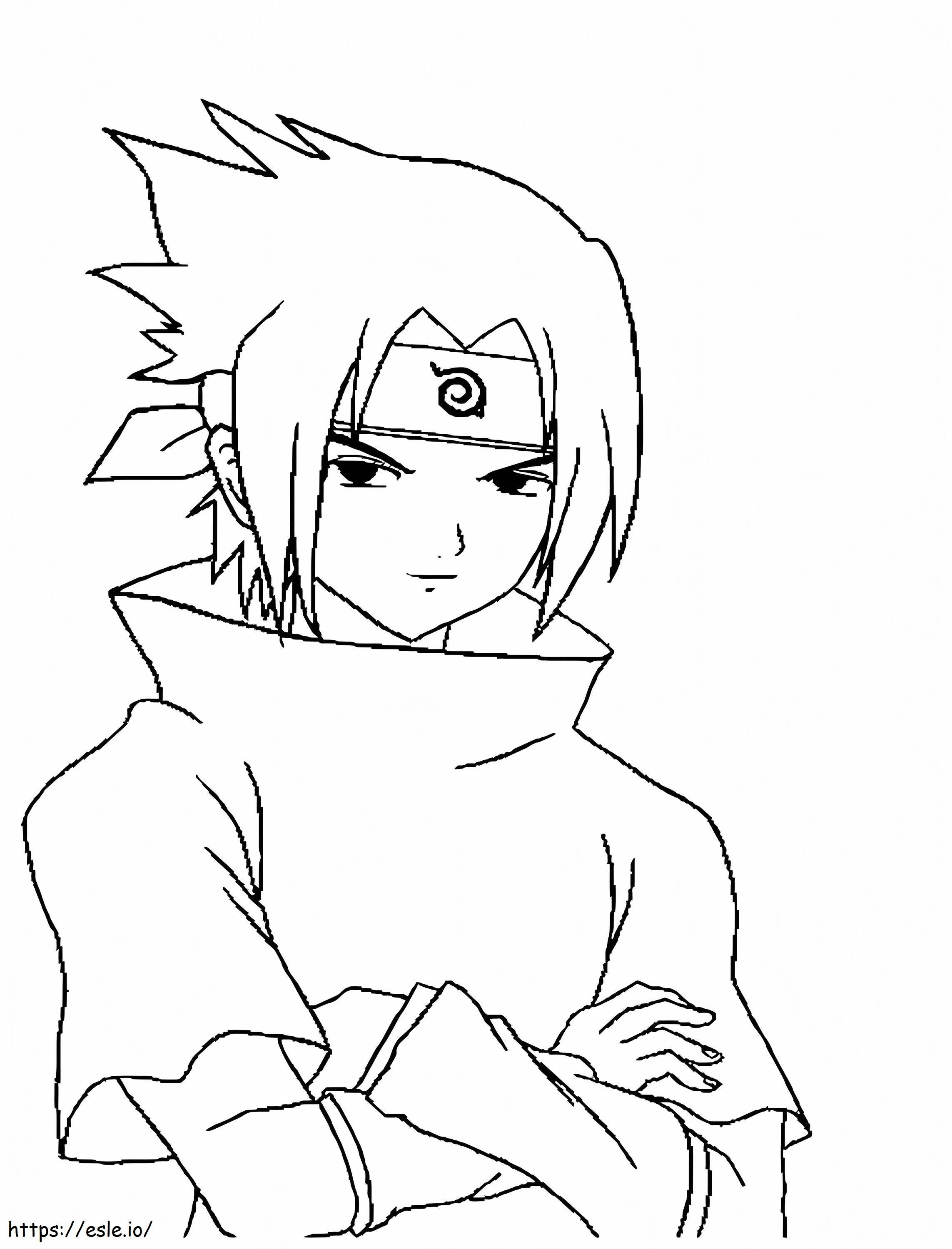 Sasuke'S Little Smiling Face coloring page