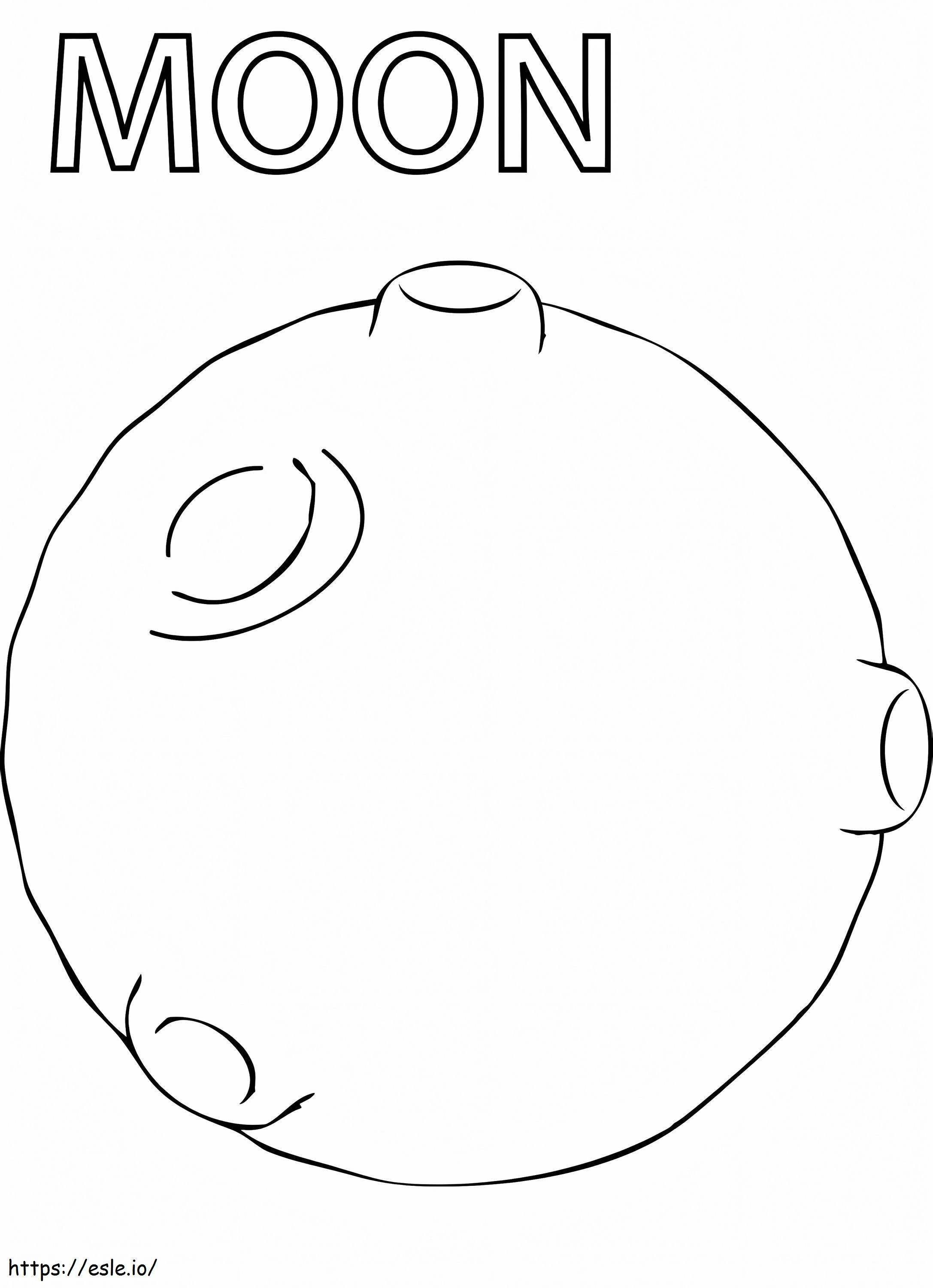 Simple Moon coloring page