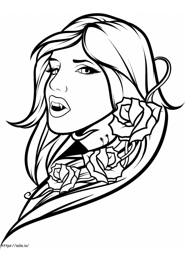 Vampire Girl coloring page