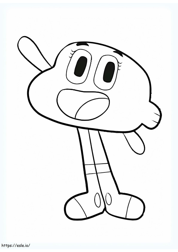 1539939826 Amazing World Of Gumball Drawing 4 coloring page