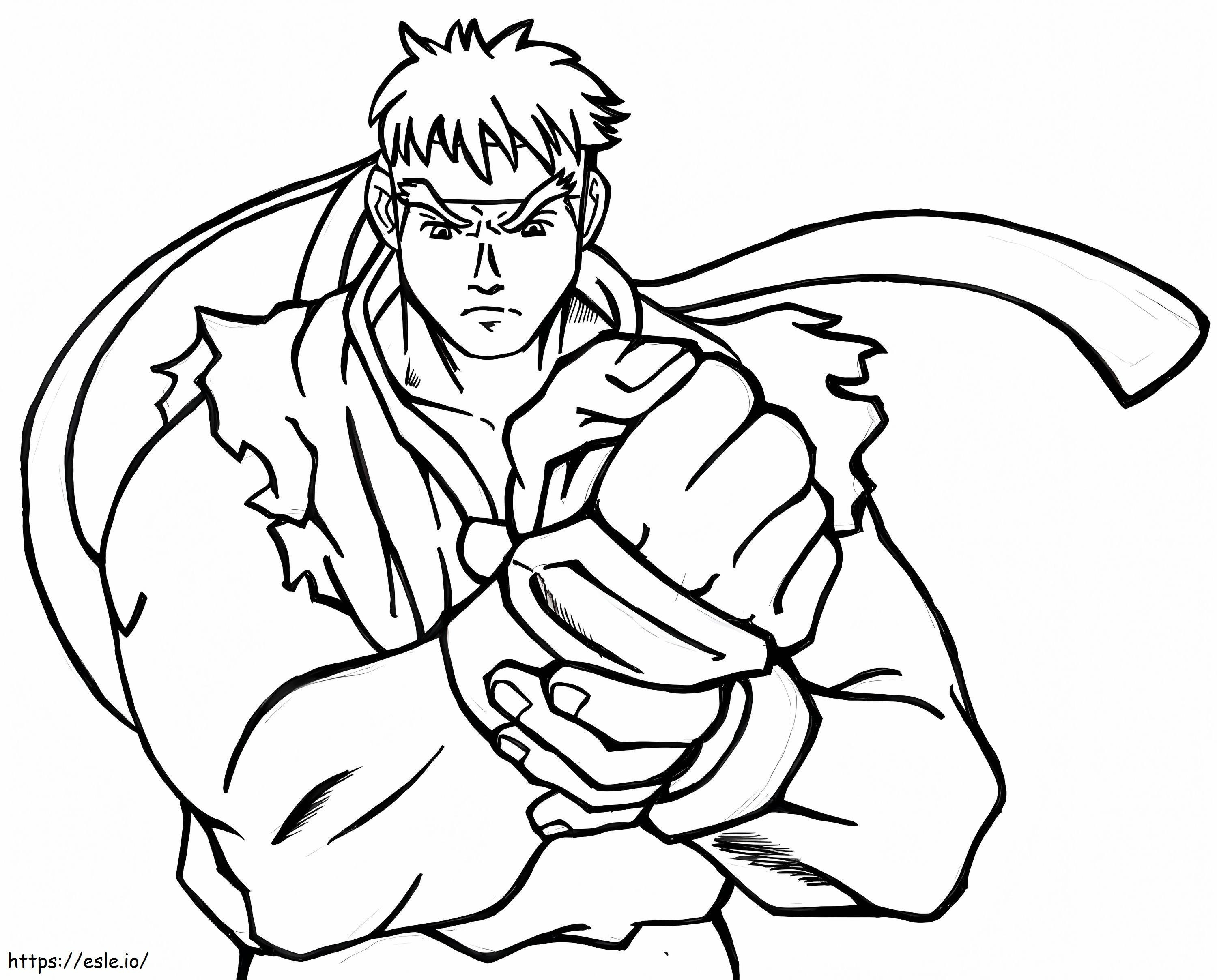 Coloriage Cool Ryu à imprimer dessin