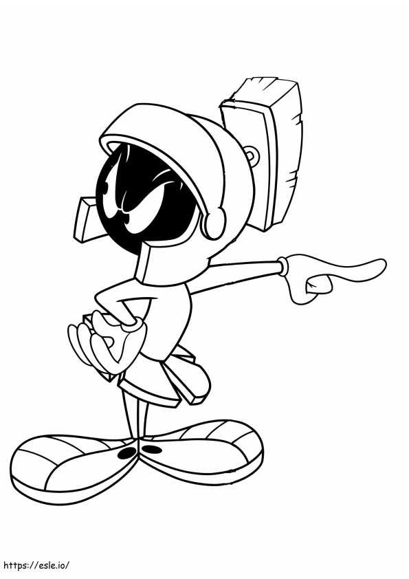 Marvin de Marsman uit Looney Tunes kleurplaat