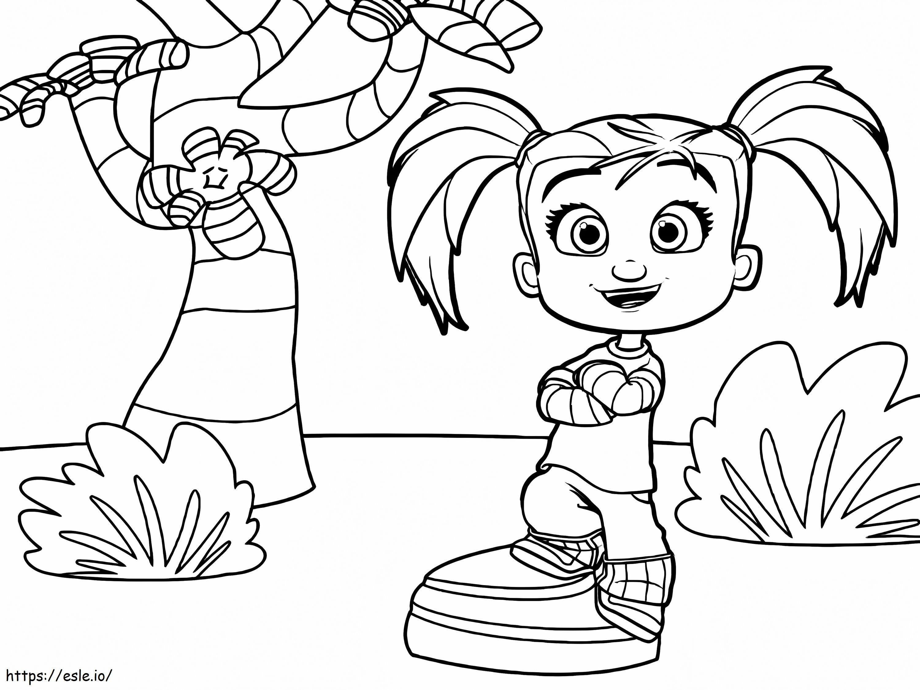 Cute Kate From Kate And Mim Mim coloring page