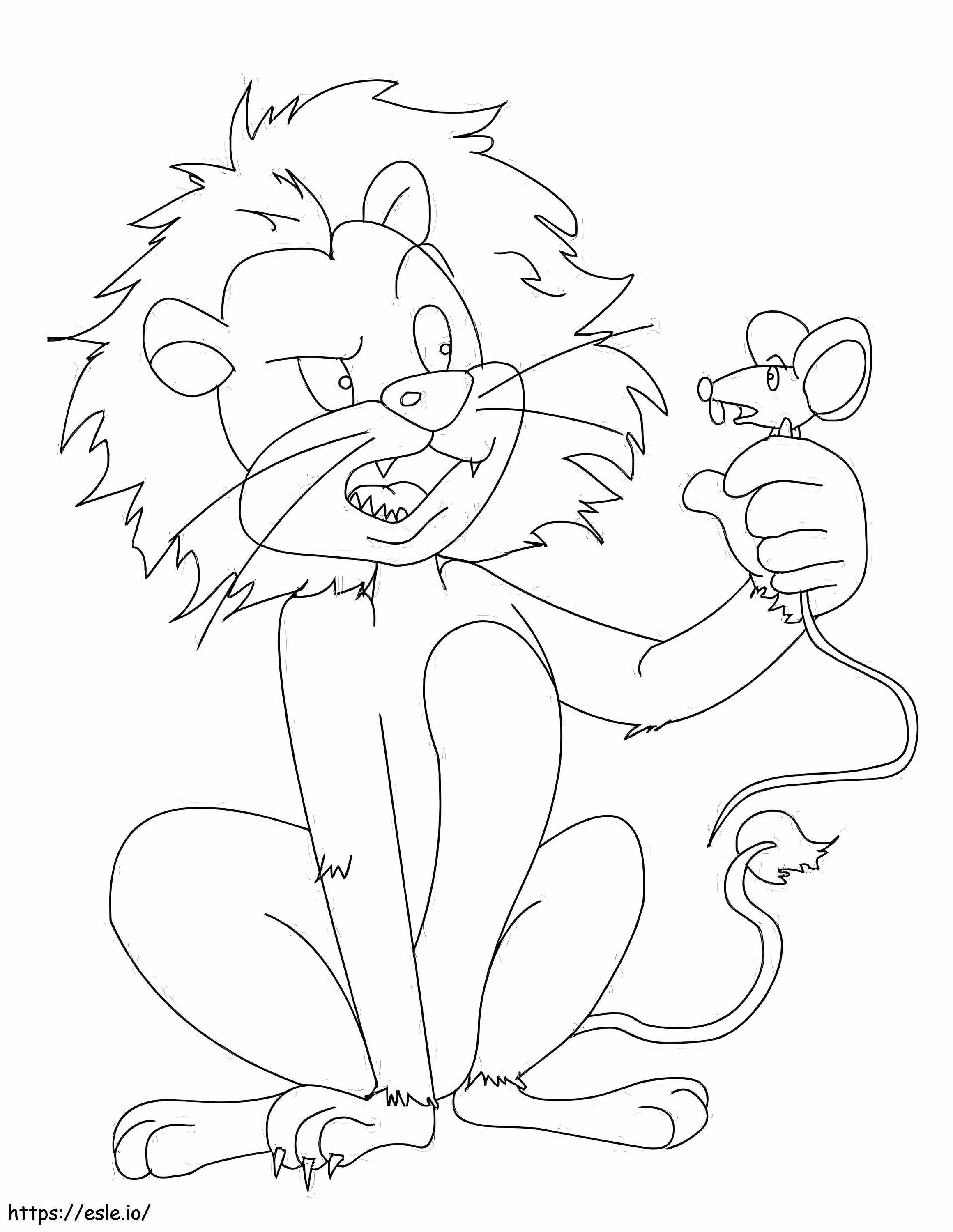 Lion And The Mouse Kids Page Lion And The Mouse Story 2 Pages Mouse The Lion Coloring And 1 1 1 792X1024 coloring page