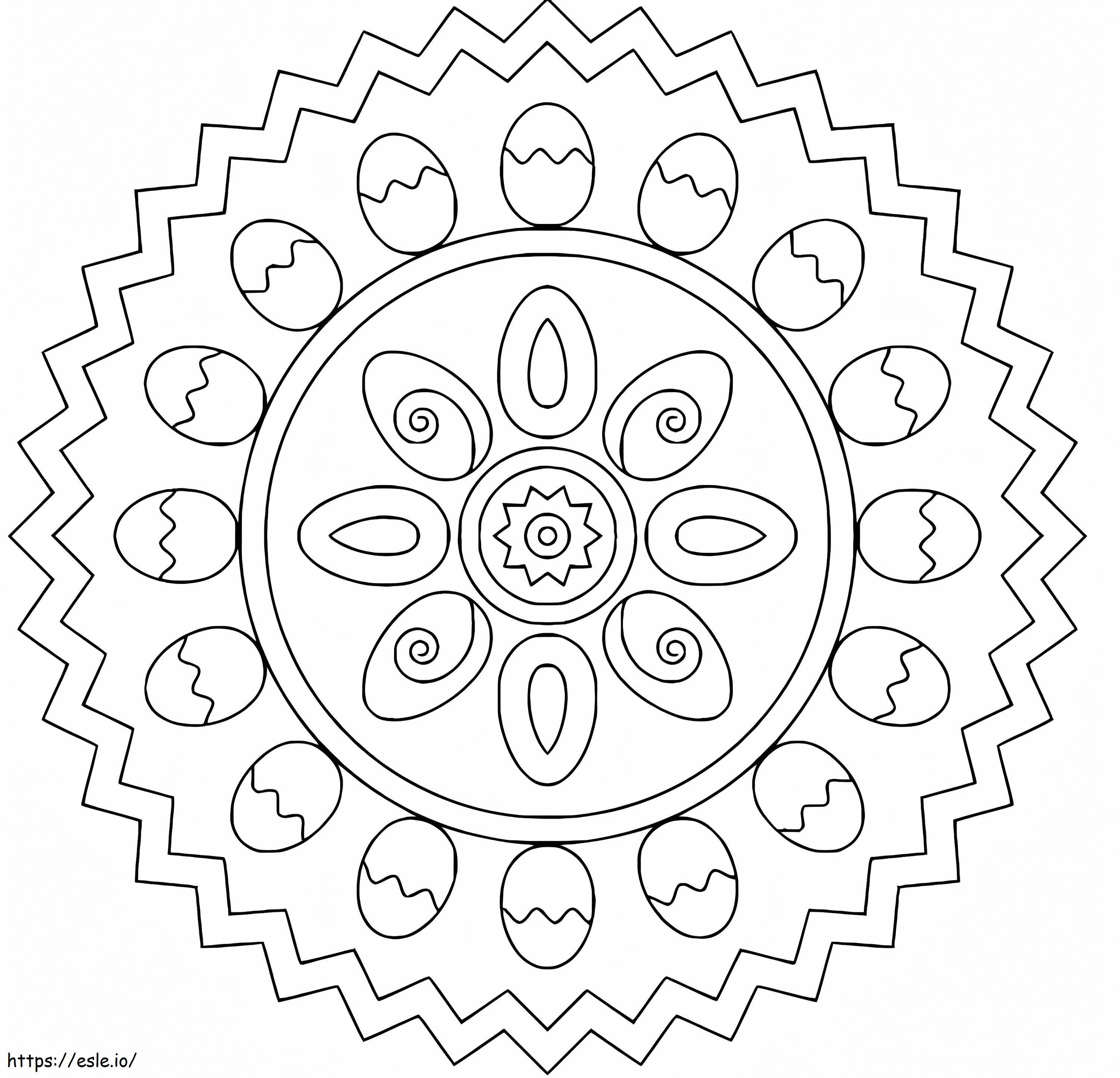 Mandala Wielkanocna 2 kolorowanka