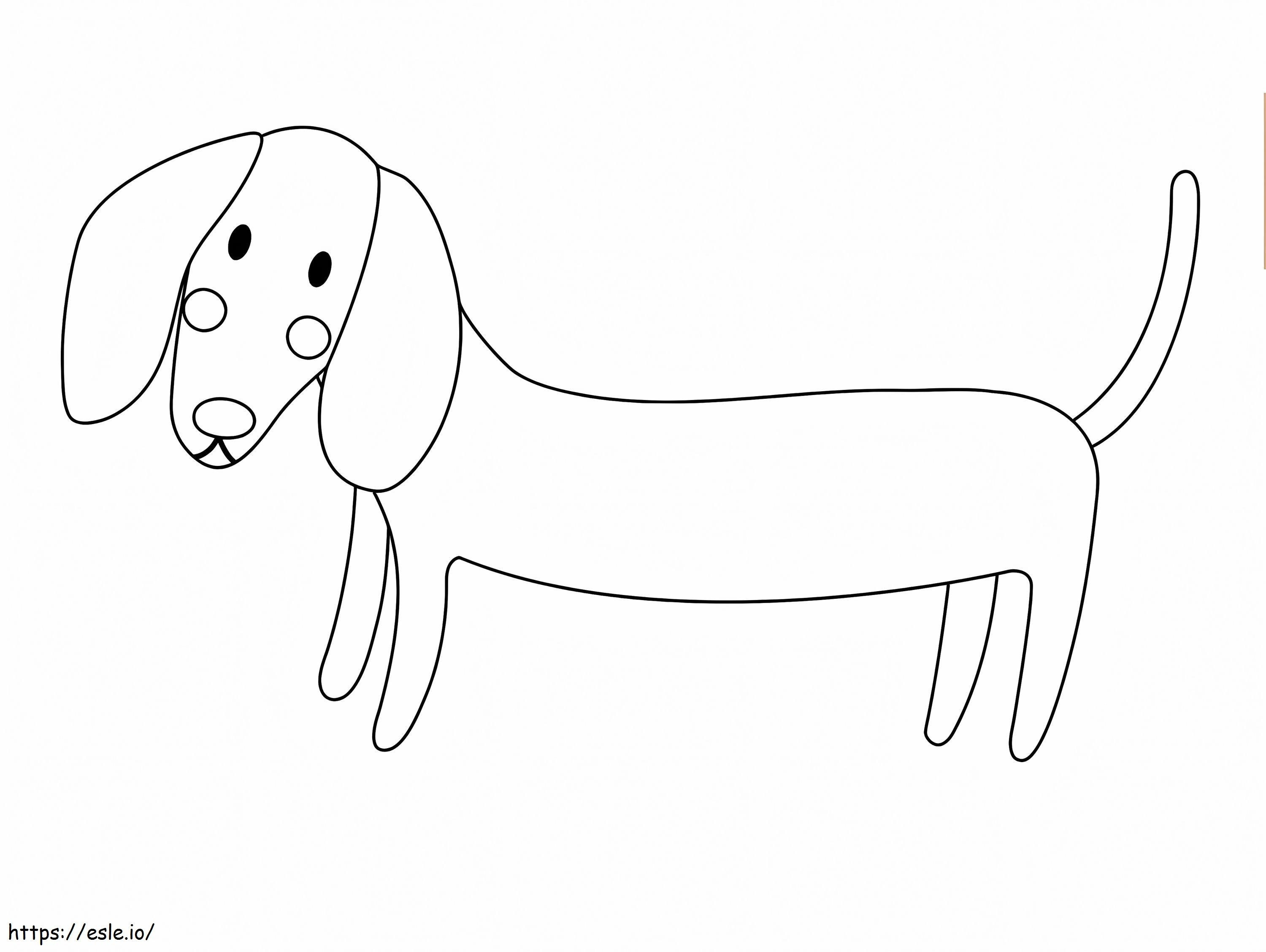Funny Dachshund 1 coloring page