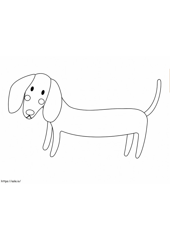 Funny Dachshund 1 coloring page