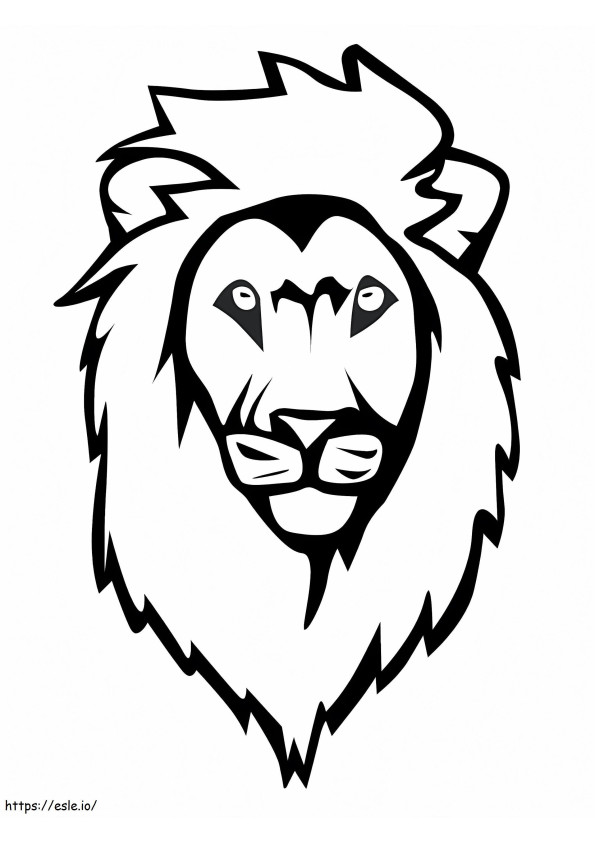 印刷可能なライオンの顔 ぬりえ - 塗り絵