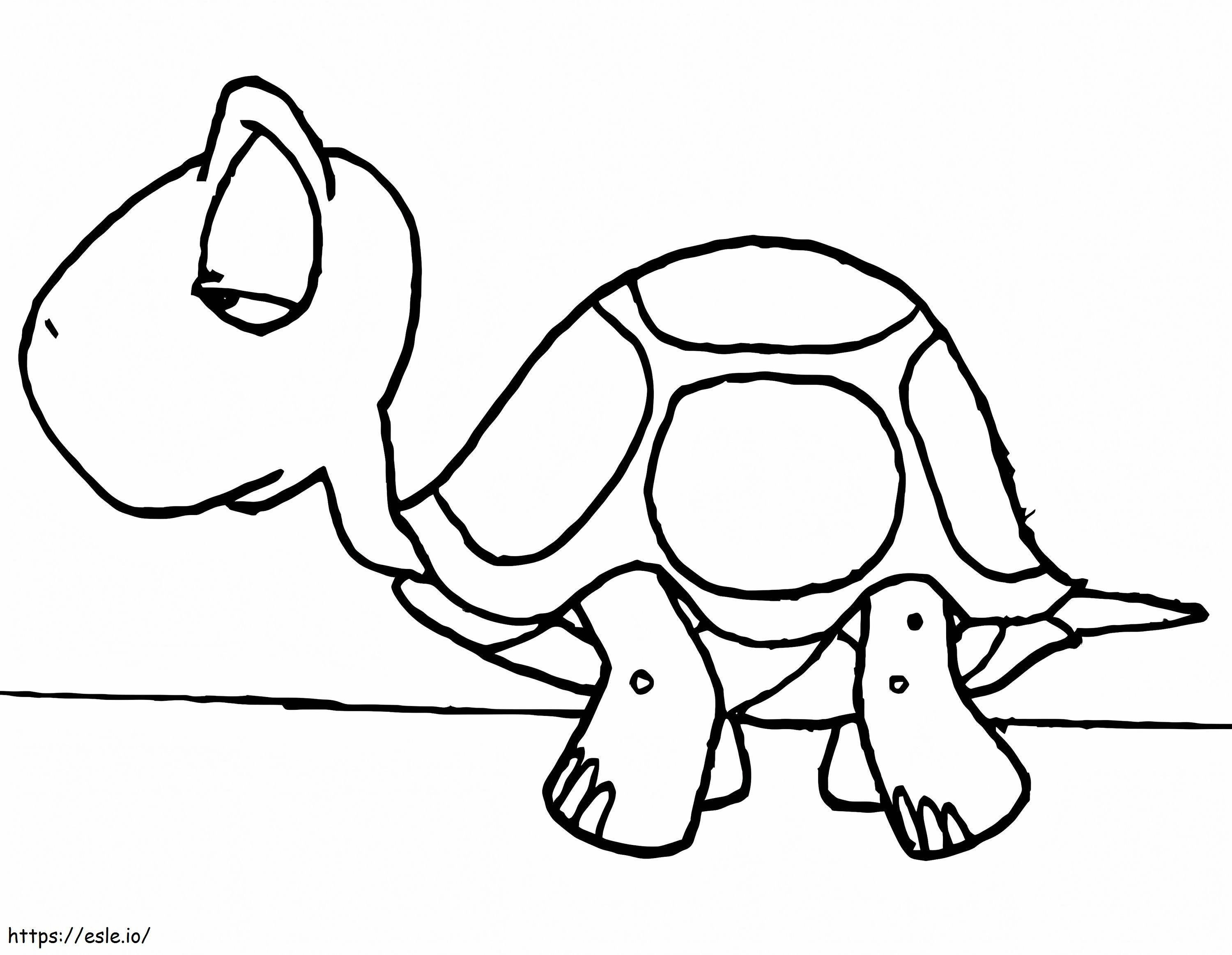Üzgün kaplumbağa boyama