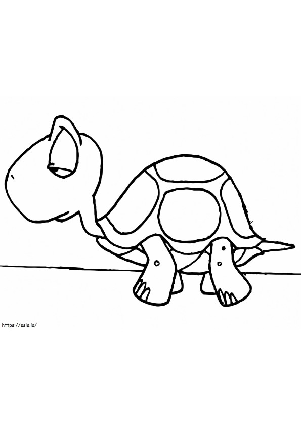 Szomorú teknős kifestő